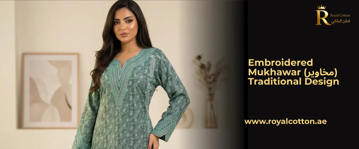 Embroidered Mukhawar (مخاوير) Traditional Design